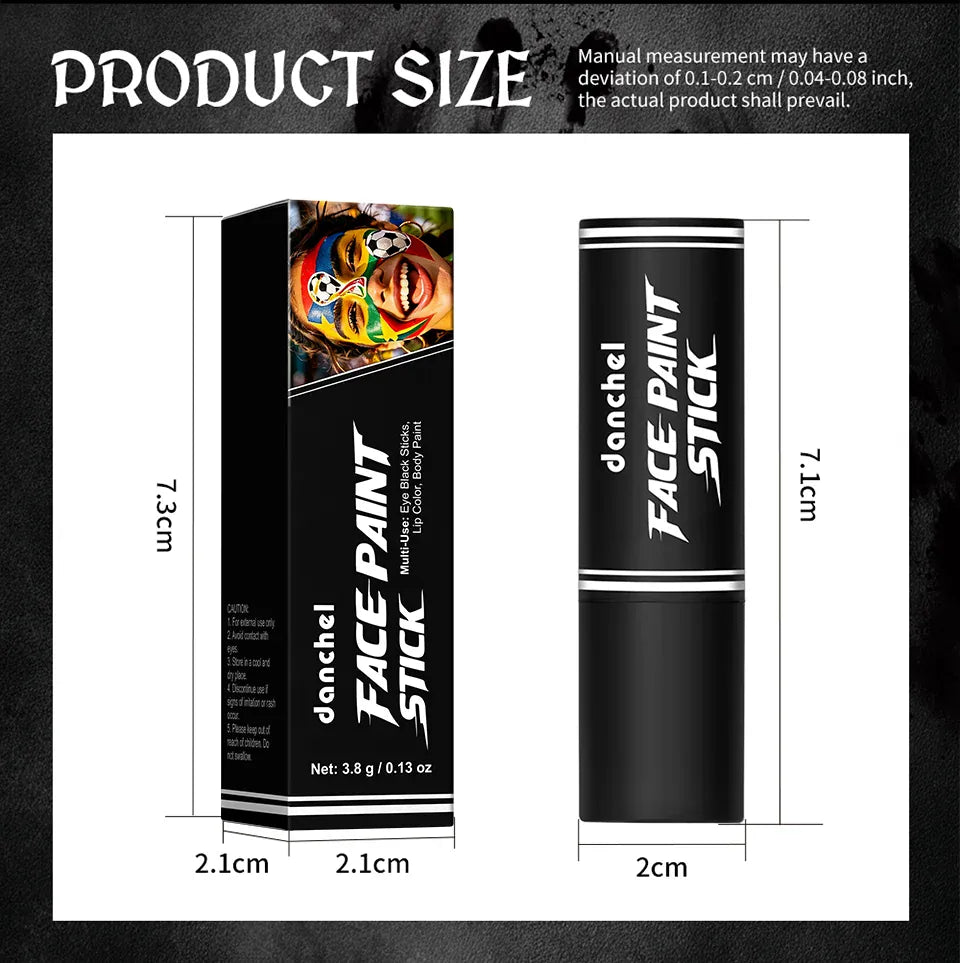 KissICON Halloween Cosplay Face Body Paint Crayon Blue Black Green Sweatproof Long Lasting Makeup Stick