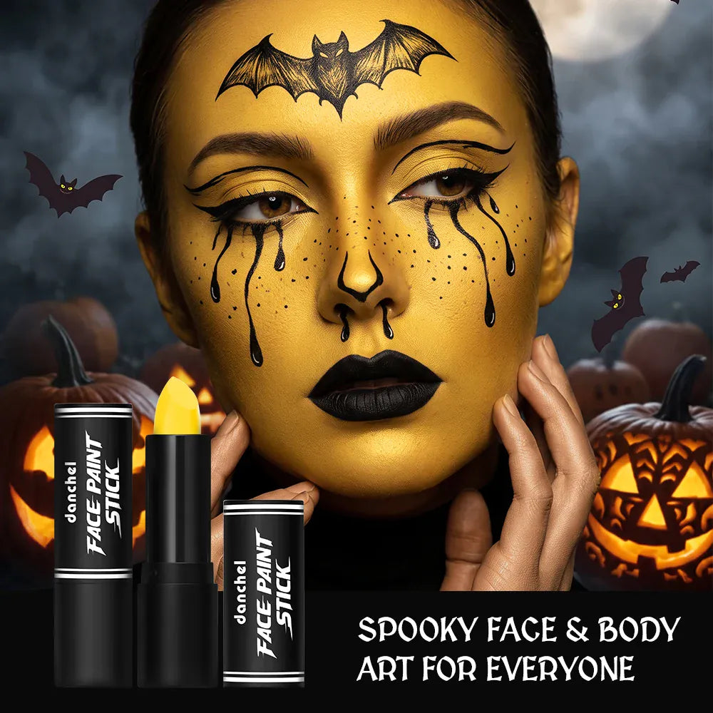 KissICON Halloween Cosplay Face Body Paint Crayon Blue Black Green Sweatproof Long Lasting Makeup Stick