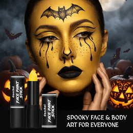 KissICON Halloween Cosplay Face Body Paint Crayon Blue Black Green Sweatproof Long Lasting Makeup Stick