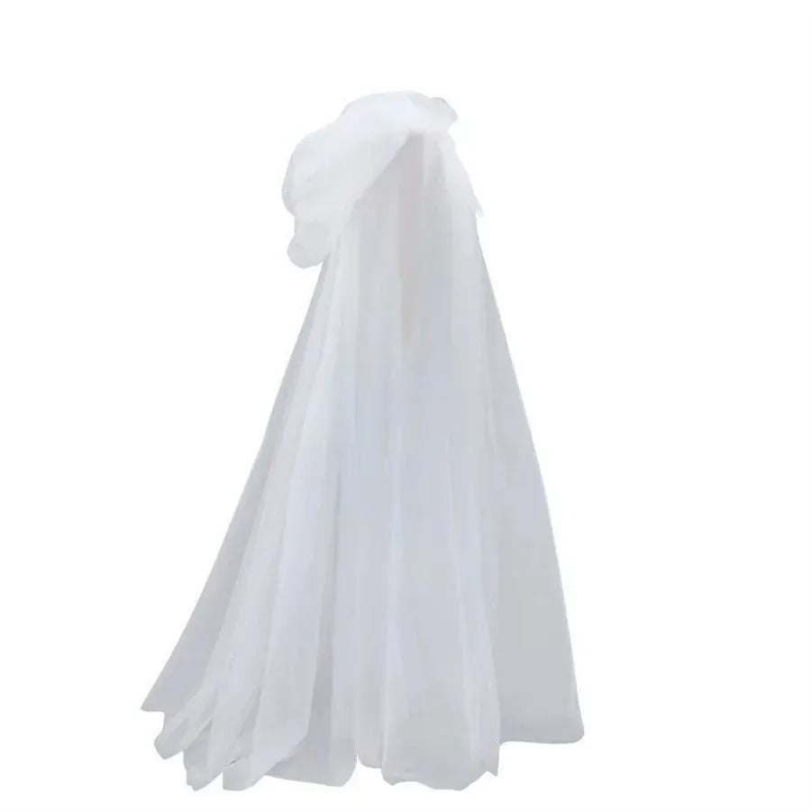KissICON Halloween   cosplay - ghost costume with hooded cloak, death god witch net-like long dress, full-length performance outfit
