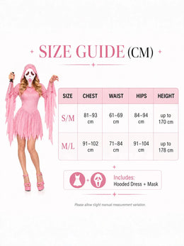 KissICON Halloween cosplay, ghost mask, shiny pink costume, girl role-playing, Halloween costume, makeup, ball props