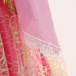 KissICON Halloween Costume  Autumn and Winter New Girls Aurora Dress Sleeping Beauty Princess Aurora Skirt Super Fairy Foreign Style Lace