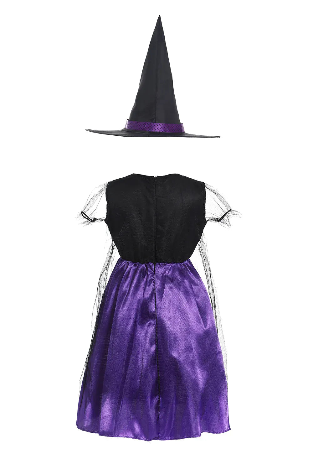 KissICON Halloween Costume for Kids Halloween Fantasy Vampire Costume Girls Long Tutu Dress Kids Carnival Outfit Gothic Feather Clothes