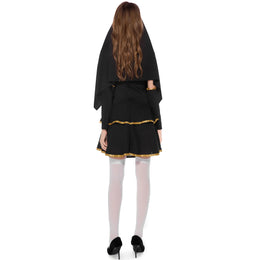 KissICON Halloween Costumes Religious Pastor Father Priest Pope Costume Medieval Nun Cosplay Carnival Party Fancy Dress Up for Men Women