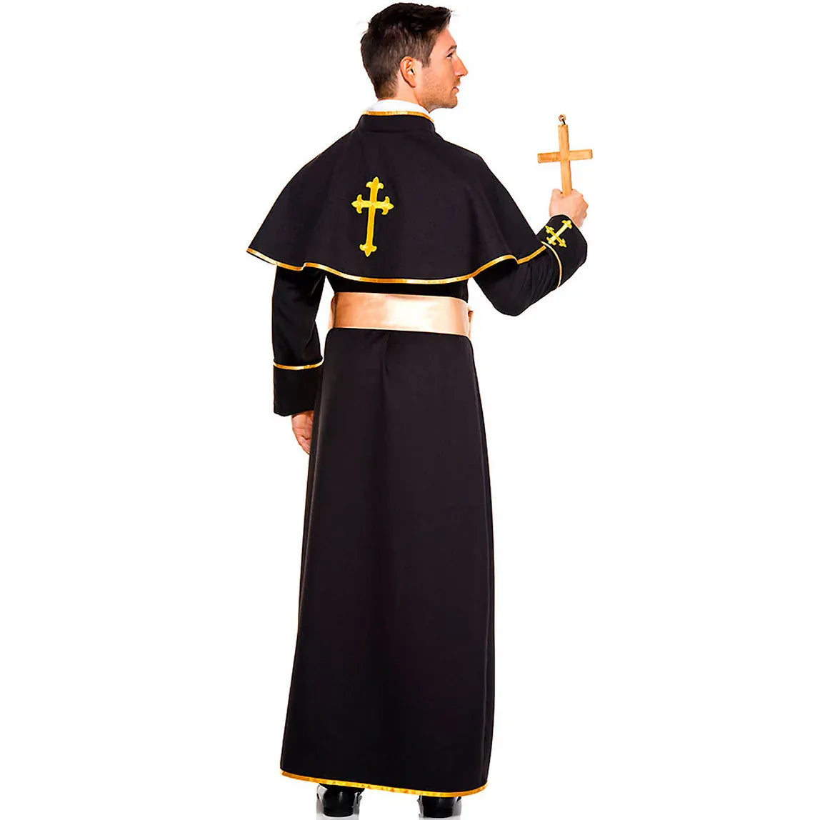 KissICON Halloween Costumes Religious Pastor Father Priest Pope Costume Medieval Nun Cosplay Carnival Party Fancy Dress Up for Men Women