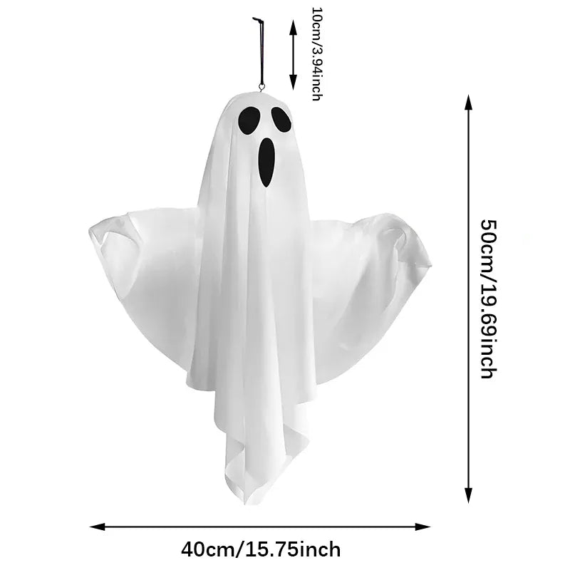 KissICON Halloween Decor Hanging Ghost Lamp LED Lighted Ghost Hanging Decor Halloween Party Favor Gift for Home Garden Decor