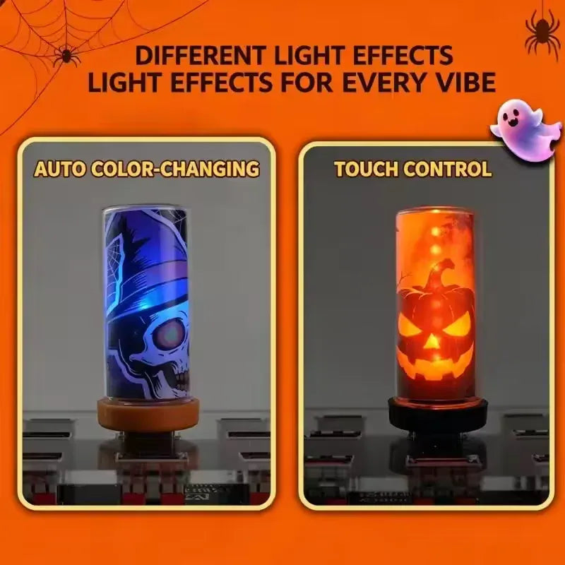 KissICON Halloween DecorAITHEA Led Glass Light  Usb Night Light Bulb Touch Dimming Usb Night Light For Car Interior Bedroom Home Decor