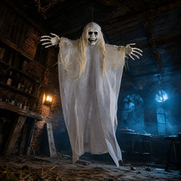 KissICON Halloween Decoration Hanging Ghosts Zombies Haunted House Bar Horror Atmosphere Scary Hanging Cloaks Ghosts Party Home Door