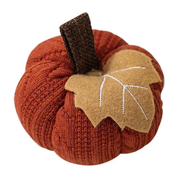 KissICON Halloween Decorations Artificial Pumpkin Knitted Soft Pumpkin For Home Thanksgiving Harvest Festive Party Holiday DIY Decor 9cm