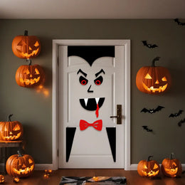 KissICON Halloween Decorations Room Door Stickers Window Decor Skeleton Hand Pumpkin DIY Window Stickers Ghost Devil Witch Hat Decor