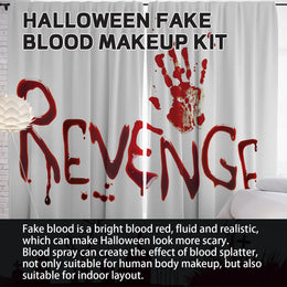 KissICON Halloween Fake Blood Makeup Kit Realistic Washable Fake Scar Wound Paint Spray Drops Thick Blood Paste Vampire Cosplay Make Up