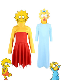 KissICON Halloween Family Cosplay Costume Full Set Cartoon Character Fancy Dress Up Outfit for Carnival Party