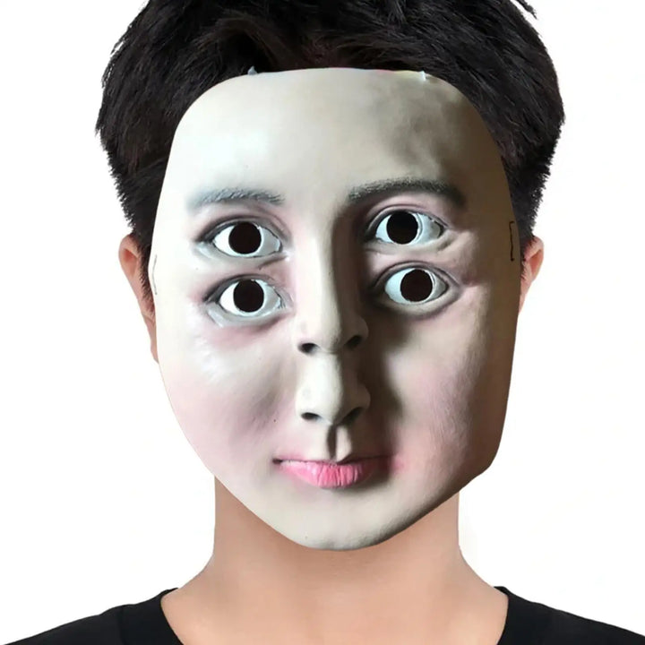 Halloween Four Eyes Mask Decor Creative Latex Dance Makeup Props for Fancy Dress Stage Performance Haunted House Easter Carnival
