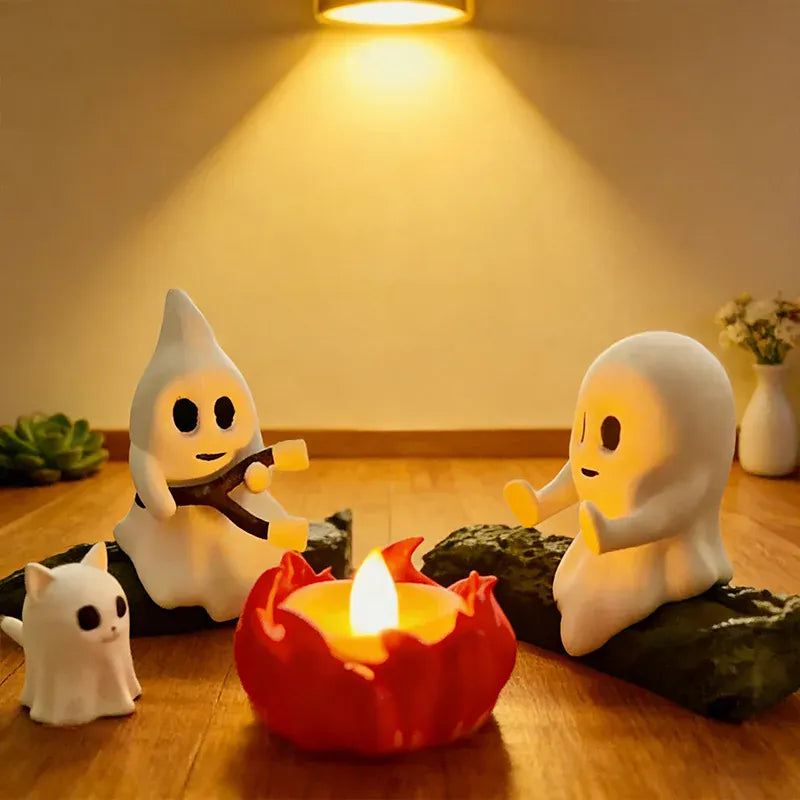 KissICON Halloween Ghost Campfire Decor Spooky Outdoor Party Haunted House Props Scary Backyard Scene Gathering Decoration Gift Set