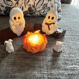 KissICON Halloween Ghost Campfire Decor Spooky Outdoor Party Haunted House Props Scary Backyard Scene Gathering Decoration Gift Set