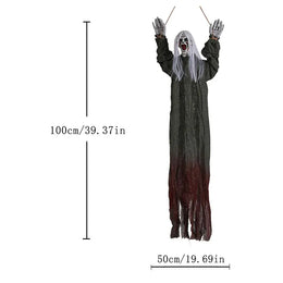 KissICON Halloween Hanging Ghost Spooky Skeletons Decor Supplies, Creepy Haunted House Flying  Decoration with Yard Tree Porch Décor