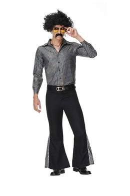 KissICON Halloween Hippie Costumes Set 70s 80s Cosplay Men Fancy Disguise Costume Carnival Party Vintage Rock Disco Night Club Clothes
