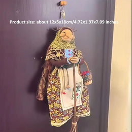 KissICON Halloween Kitchen Witch Doll Witch Doll Door Decor Good Luck Charm Home Charming Festive Antique-Inspired Decor Home Decoration