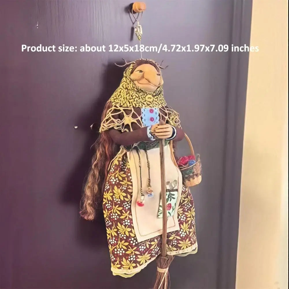 KissICON Halloween Kitchen Witch Doll Witch Doll Door Decor Good Luck Charm Home Charming Festive Antique-Inspired Decor Home Decoration