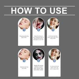 KissICON Halloween Makeup Set With Fake Blood Sweat Proof Realistic Wound Scar Gentle Safe Women Man Christmas Decoration Cosplay Make Up