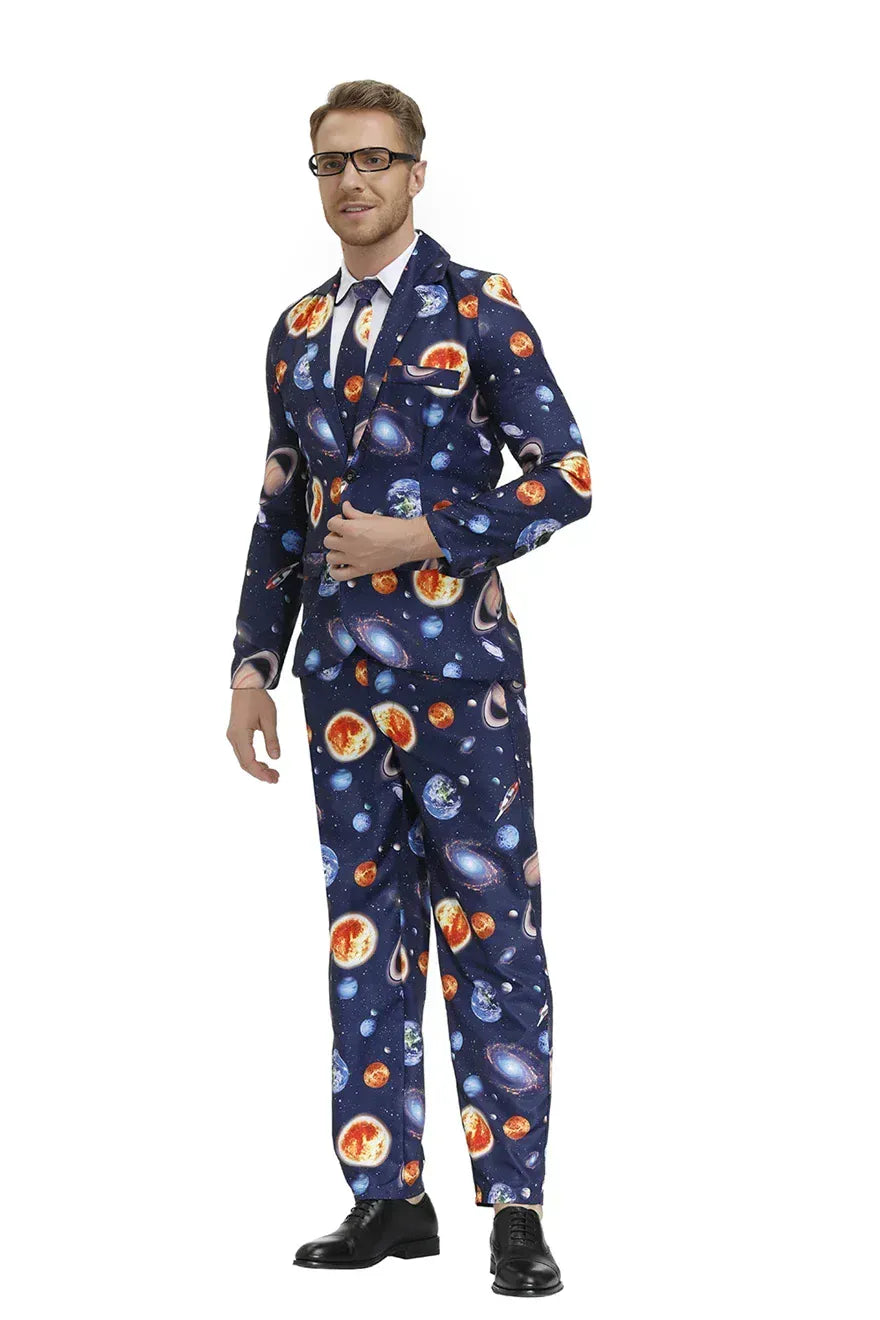 KissICON Halloween Men 60s 70s Retro Hippie Peace and Love Cosplay Costume Flower Power Disco Carnival Party Suit Coat T Shirt Pant Tie