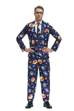 KissICON Halloween Men 60s 70s Retro Hippie Peace and Love Cosplay Costume Flower Power Disco Carnival Party Suit Coat T Shirt Pant Tie