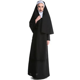 KissICON Halloween Nun Costume Women's Role-playing Stage Wear Masquerade Party Outfit New Style Adult Size M-XL Modern Dance Clothes