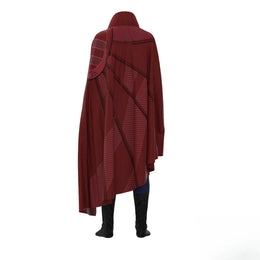 KissICON Halloween Party Adult Men Doctor Cosplay Costume Outfits Top Coat Red Velvet Cloak Pants All Set Carnival Disguise Suit