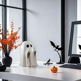KissICON Halloween Refers To Cute Ghost Statues, Halloween Valentine's Day Gifts Home Decorations, Ghost Coffee Table Ornaments Christmas