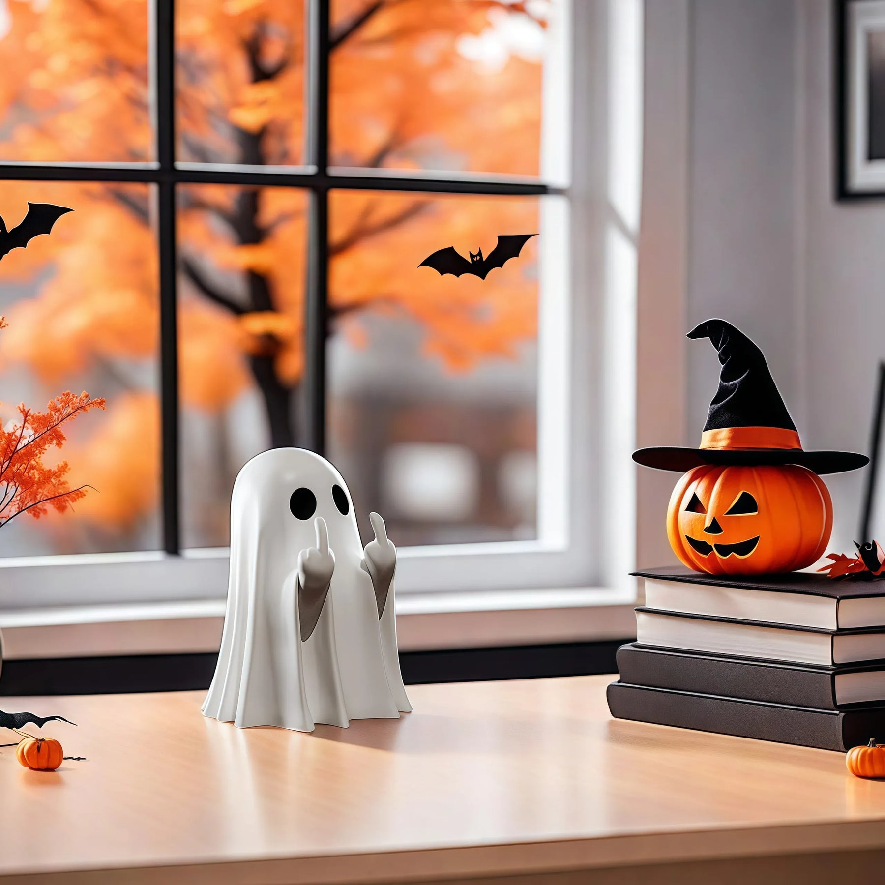 KissICON Halloween Refers To Cute Ghost Statues, Halloween Valentine's Day Gifts Home Decorations, Ghost Coffee Table Ornaments Christmas