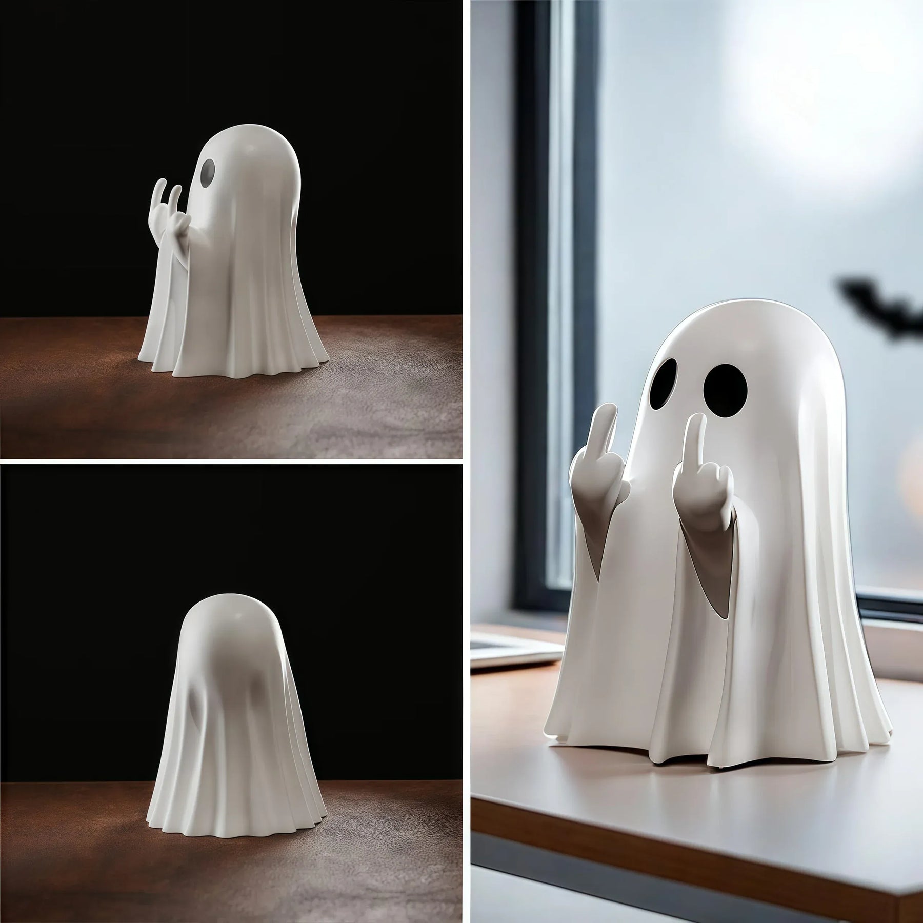 KissICON Halloween Refers To Cute Ghost Statues, Halloween Valentine's Day Gifts Home Decorations, Ghost Coffee Table Ornaments Christmas