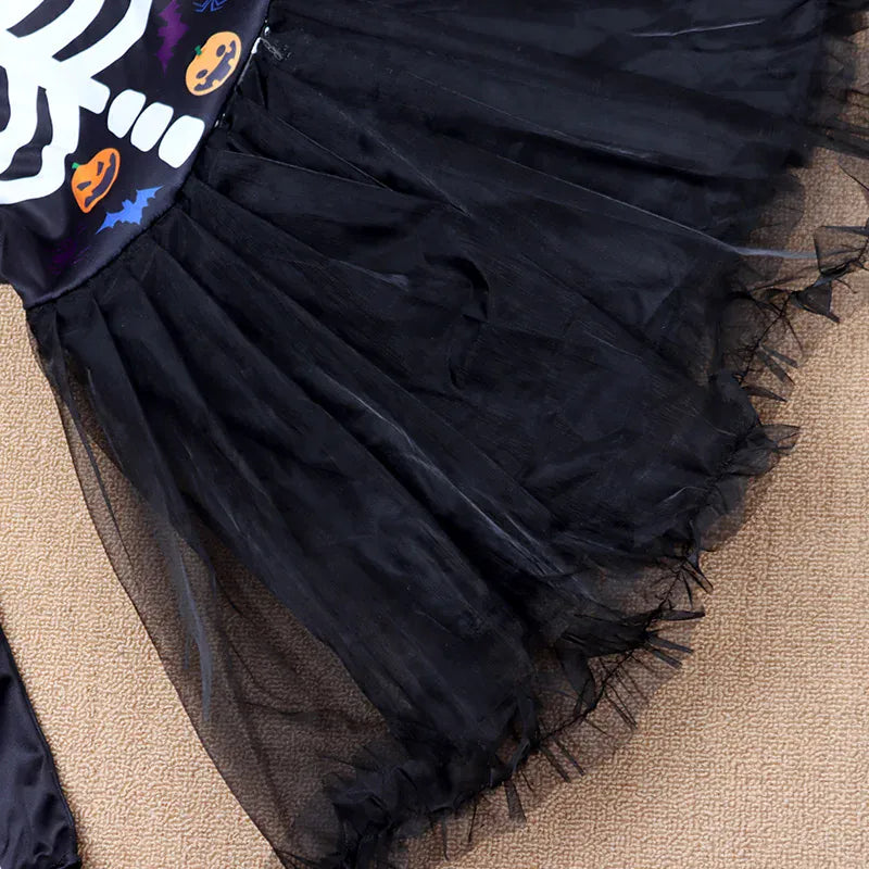 KissICON Halloween Skeleton Costume Set Shining in The Dark Role-playing Dress Fun Play or Party Cosplay Costume