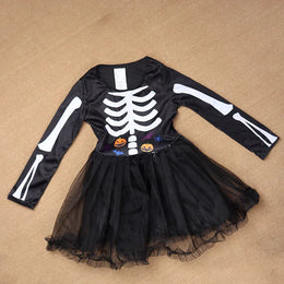 KissICON Halloween Skeleton Costume Set Shining in The Dark Role-playing Dress Fun Play or Party Cosplay Costume