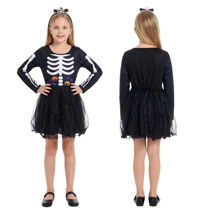 Halloween Skeleton Costume Set Shining in The Dark Role-playing Dress Fun Play or Party Cosplay Costume