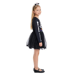 KissICON Halloween Skeleton Costume Set Shining in The Dark Role-playing Dress Fun Play or Party Cosplay Costume