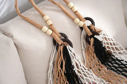 KissICON Hand-woven Cotton Thread Ethnic Hollow Shoulder Tote