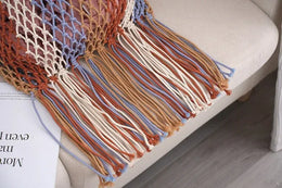 KissICON Hand-woven Cotton Thread Ethnic Hollow Shoulder Tote