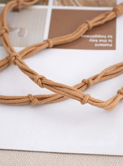 KissICON Hand-woven Cotton Thread Ethnic Hollow Shoulder Tote