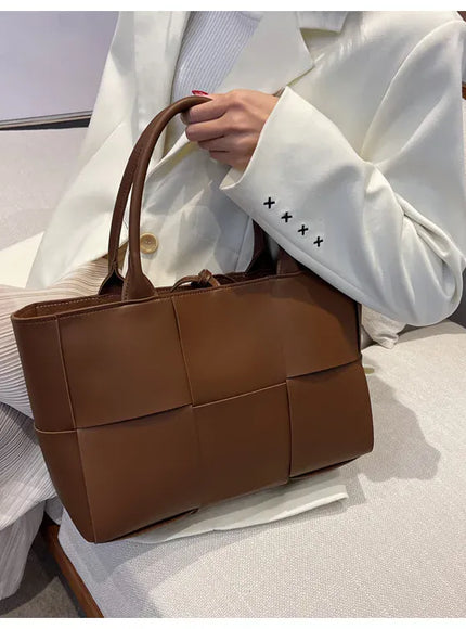 KissICON Handbags 2022 Leather Woven Tote – Bags Designer Solid