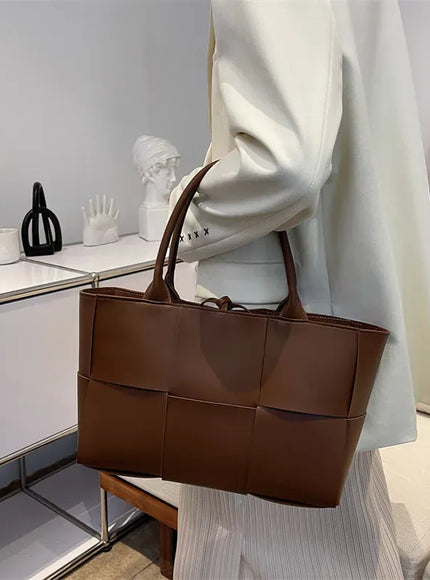 KissICON Handbags 2022 Leather Woven Tote – Bags Designer Solid