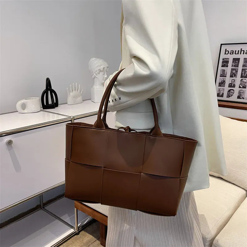 KissICON Handbags 2022 Leather Woven Tote – Bags Designer Solid