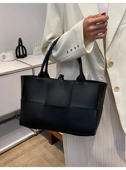 KissICON Handbags 2022 Leather Woven Tote – Bags Designer Solid