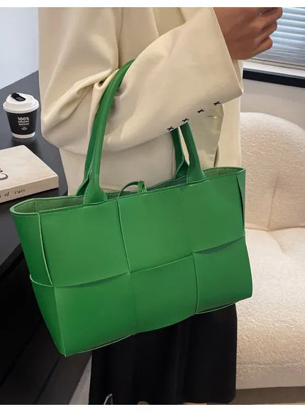 KissICON Handbags 2022 Leather Woven Tote – Bags Designer Solid