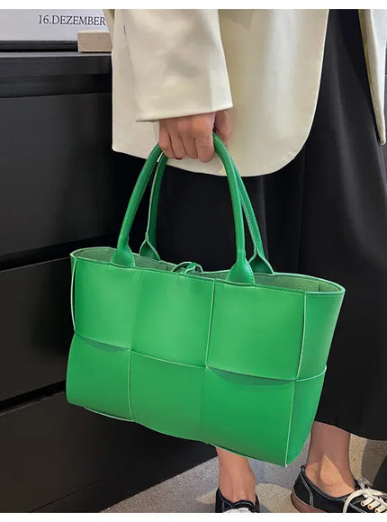 KissICON Handbags 2022 Leather Woven Tote – Bags Designer Solid
