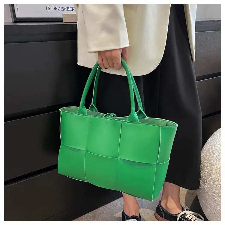 KissICON Handbags 2022 Leather Woven Tote – Bags Designer Solid