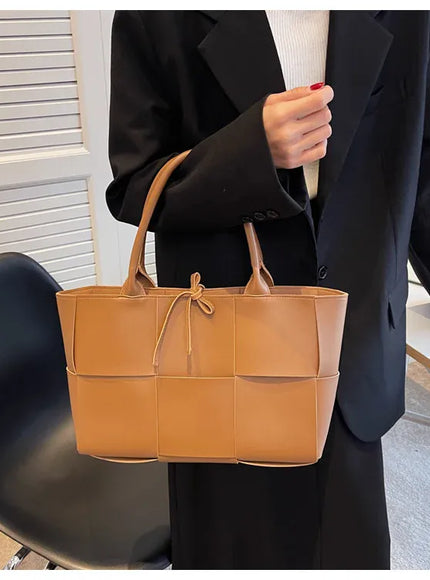 KissICON Handbags 2022 Leather Woven Tote – Bags Designer Solid