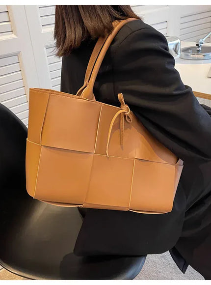 KissICON Handbags 2022 Leather Woven Tote – Bags Designer Solid