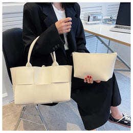KissICON Handbags 2022 Leather Woven Tote – Bags Designer Solid