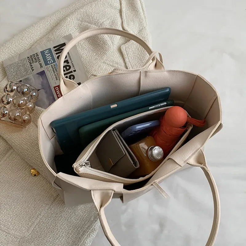 KissICON Handbags 2022 Leather Woven Tote – Bags Designer Solid