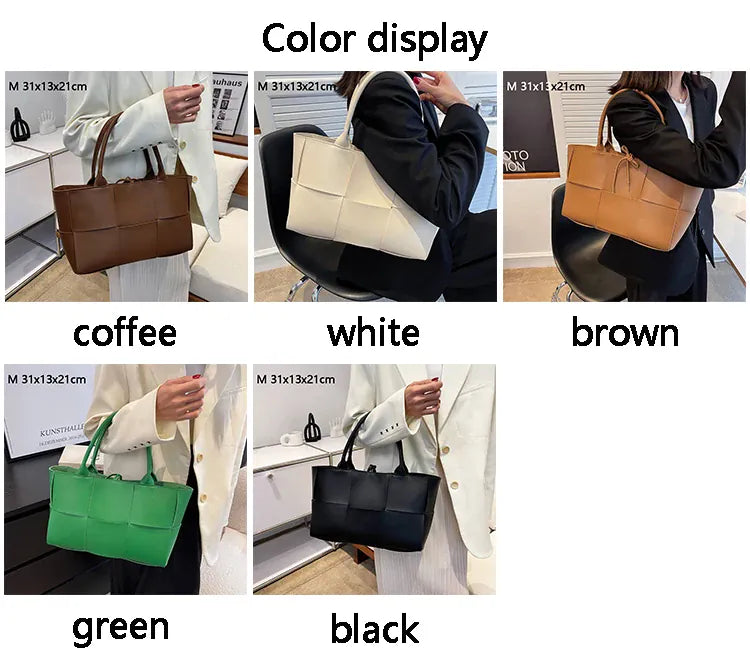 KissICON Handbags 2022 Leather Woven Tote – Bags Designer Solid